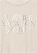T-Shirt mit Wording smooth sand beige