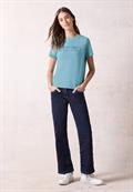 T-Shirt mit Wording turquoise