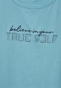 T-Shirt mit Wording turquoise