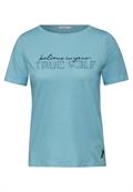 T-Shirt mit Wording turquoise