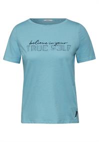 T-Shirt mit Wording turquoise