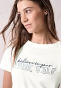 T-Shirt mit Wording vanilla white