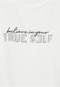 T-Shirt mit Wording vanilla white