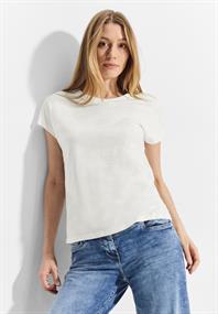 T-Shirt mit Wording vanilla white
