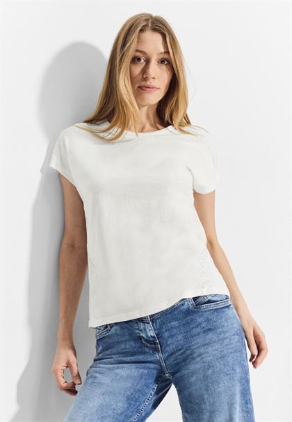 T-Shirt mit Wording vanilla white