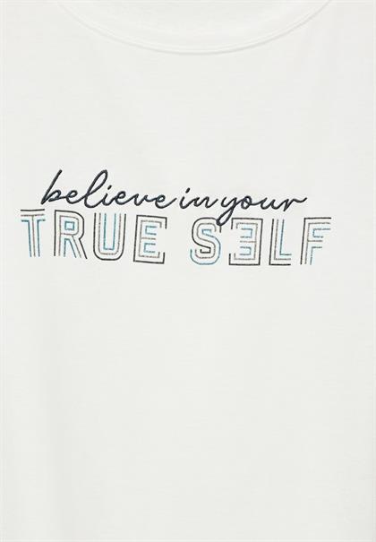 T-Shirt mit Wording vanilla white