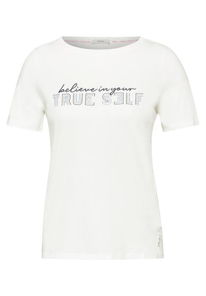 T-Shirt mit Wording vanilla white