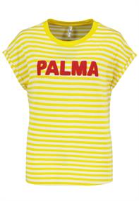 T-Shirt mit Wording white-sunflower yellow