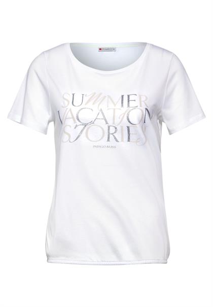 T-Shirt mit Wording white