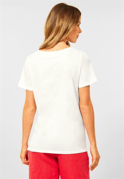 T-Shirt mit Wordingprint vanilla white
