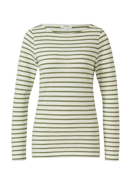 T-Shirt olive|creme
