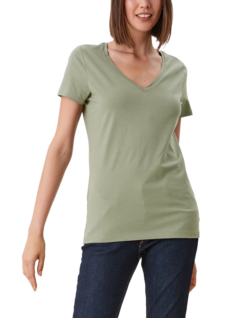 QS T-Shirt olive T-Shirt bequem Damen bei kaufen online