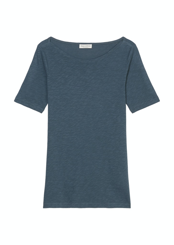 Marc O'Polo Damen T-Shirt 202226151399 Mineral Blue - boot ausschnitt