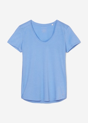 Marc O'Polo Damen T-Shirt T-Shirt washed cornflower bequem online kaufen  bei
