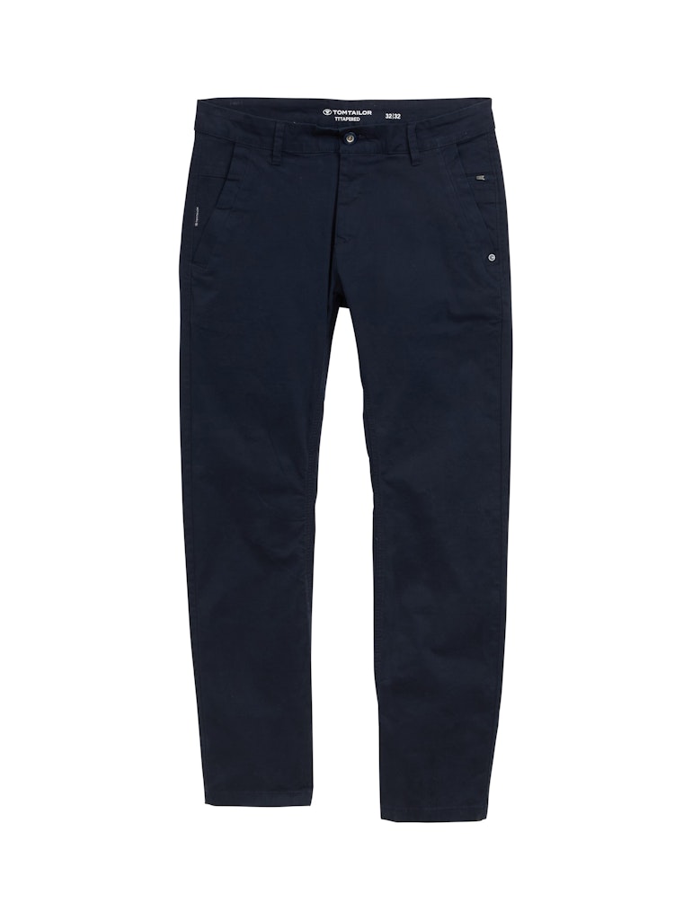 Tom Tailor Herren Chinohose TAPERED CHINO - Mid Waist - Tapered Fit günstig online kaufen