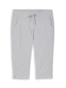 Tapered Relaxed Capri Hose mit Kordelzug delicate navy white stripe