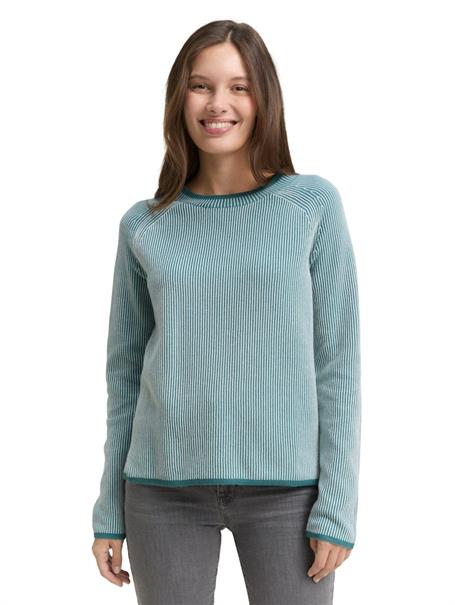 teal plaited knit