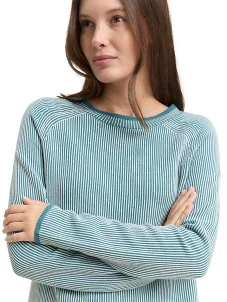 teal plaited knit