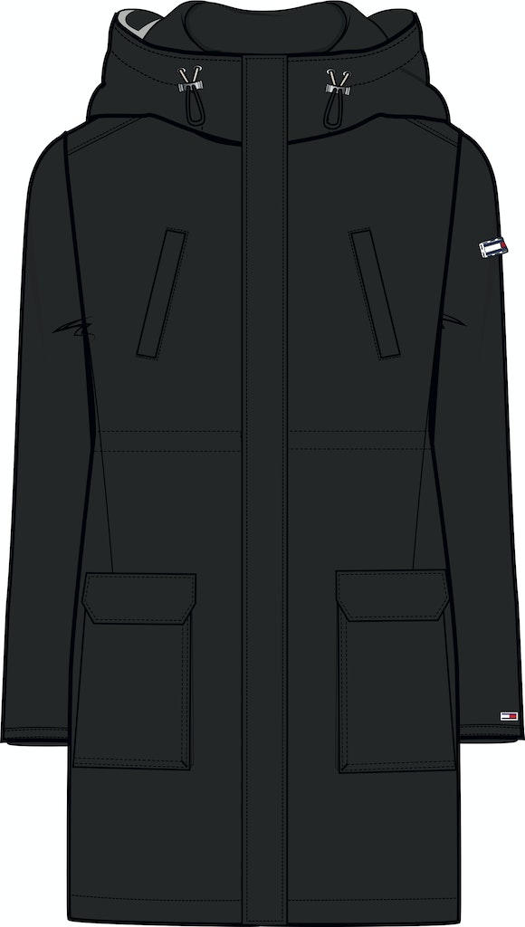 Tommy Jeans Damen Mantel TECHNICAL PARKA - Daunenmantel black 