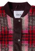 Teddy-Blouson mit Softshelldetails berry red