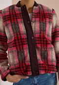 Teddy-Blouson mit Softshelldetails berry red