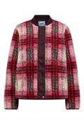 Teddy-Blouson mit Softshelldetails berry red