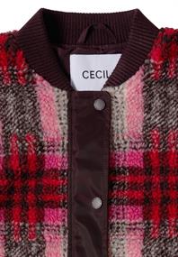 Teddy-Blouson mit Softshelldetails berry red