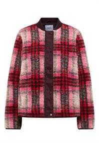 Teddy-Blouson mit Softshelldetails berry red