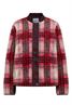 Teddy-Blouson mit Softshelldetails berry red