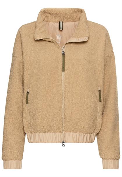 Teddy Blouson mit Stehkragen und 2-Wege-Reißverschluss cashmere