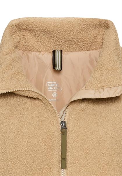 Teddy Blouson mit Stehkragen und 2-Wege-Reißverschluss cashmere