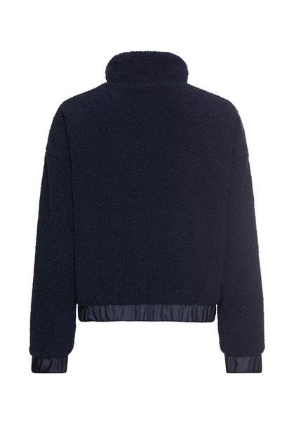 Teddy Blouson mit Stehkragen und 2-Wege-Reißverschluss navy