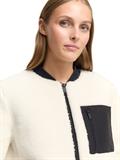 Teddy Jacke mit Bomberkragen light cream beige