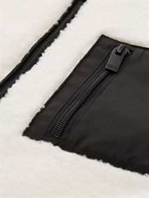 Teddy Jacke mit Bomberkragen light cream beige