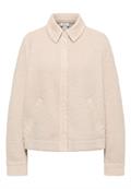 Teddy-Jacke mit Corddetails teddy vanilla white