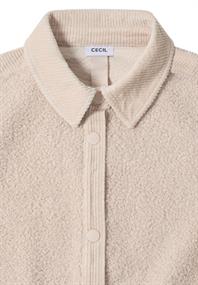 Teddy-Jacke mit Corddetails teddy vanilla white