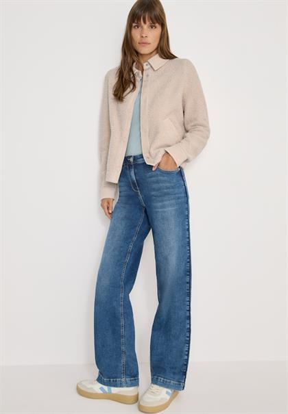 Teddy-Jacke mit Corddetails teddy vanilla white
