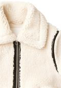 Teddy Jacke mit Details lucid white