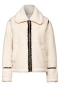 Teddy Jacke mit Details lucid white