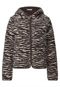 Teddy-Jacke mit Kapuze deep roast brown
