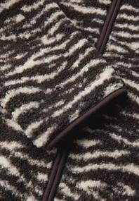 Teddy Jacke mit Kapuze deep roast brown