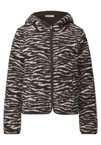 Teddy Jacke mit Kapuze deep roast brown