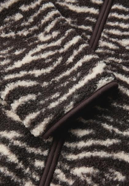 Teddy Jacke mit Kapuze deep roast brown