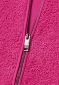 Teddy-Jacke mit Kapuze in Unifarbe pink flash