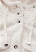 Teddy-Jacke mit Kapuze lucid white