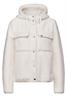 Teddy-Jacke mit Kapuze lucid white