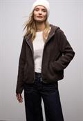Teddy-Jacke mit Kapuze molten earth