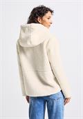 Teddy Jacke mit Kapuze pastel sand