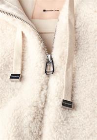 Teddy Jacke mit Kapuze pastel sand