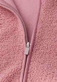 Teddy-Jacke mit Kapuze powder pink